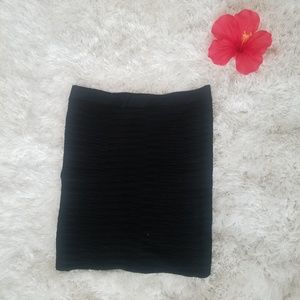 Stretchy Black Mini Pencil Skirt